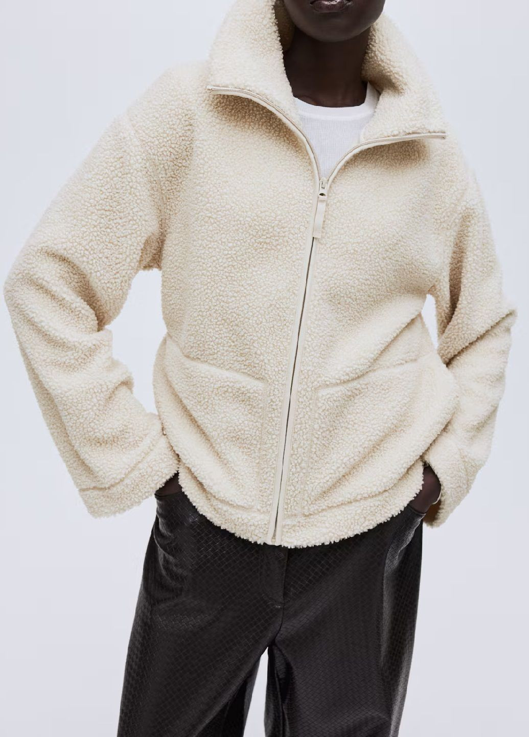 Світло-бежева демісезонна куртка H&M