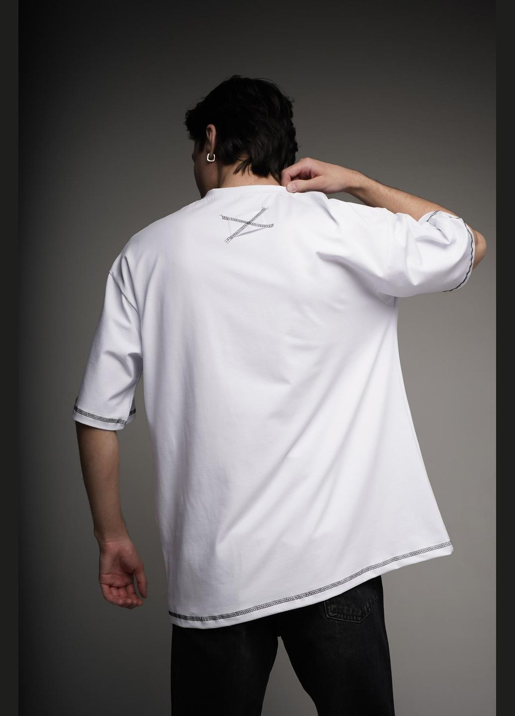 Белая стильная оверсайз футболка💥 Luna