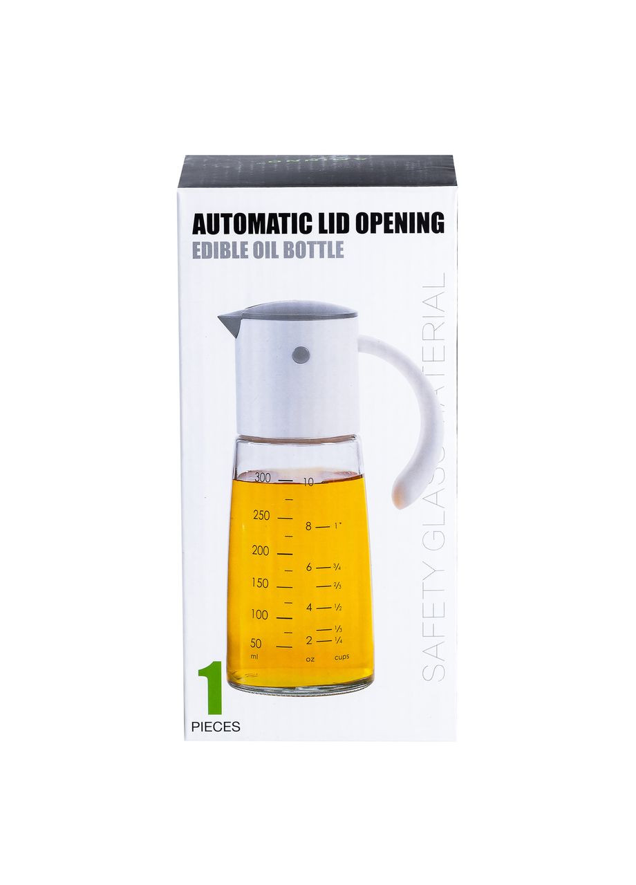 Пляшка-дозатор для олії та оцту 300 мл скляна з носиком та мірною шкалою для кухні та готування ProDobro (364190797)