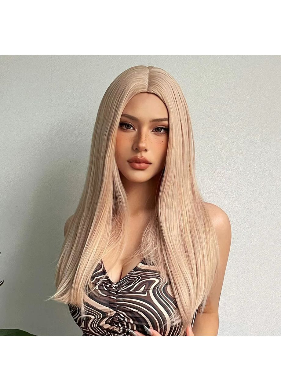 Парик блондинки прямой без челки термо пшеничный (LC1001) No Brand (355802082)