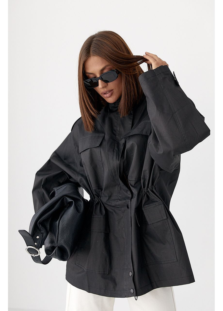 Подовжена жіноча вітрова куртка Lurex (359479910}