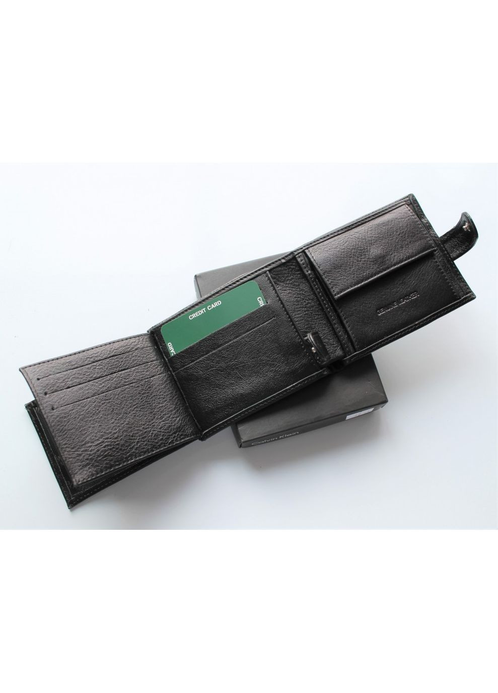 Чоловічий шкіряний гаманець Black No Brand (369365088)