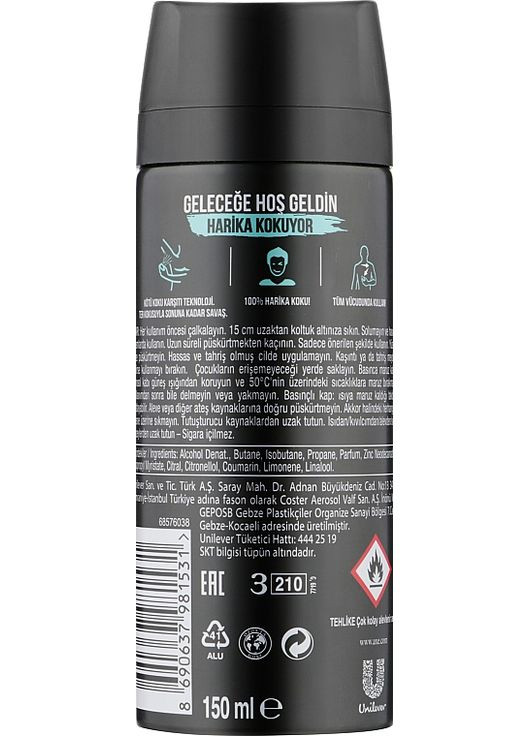 Дезодорант "Аполло" для чоловіків Apollo Deodorant Body Spray 48H Fresh 150ml (115459-34441) Axe (368608921)
