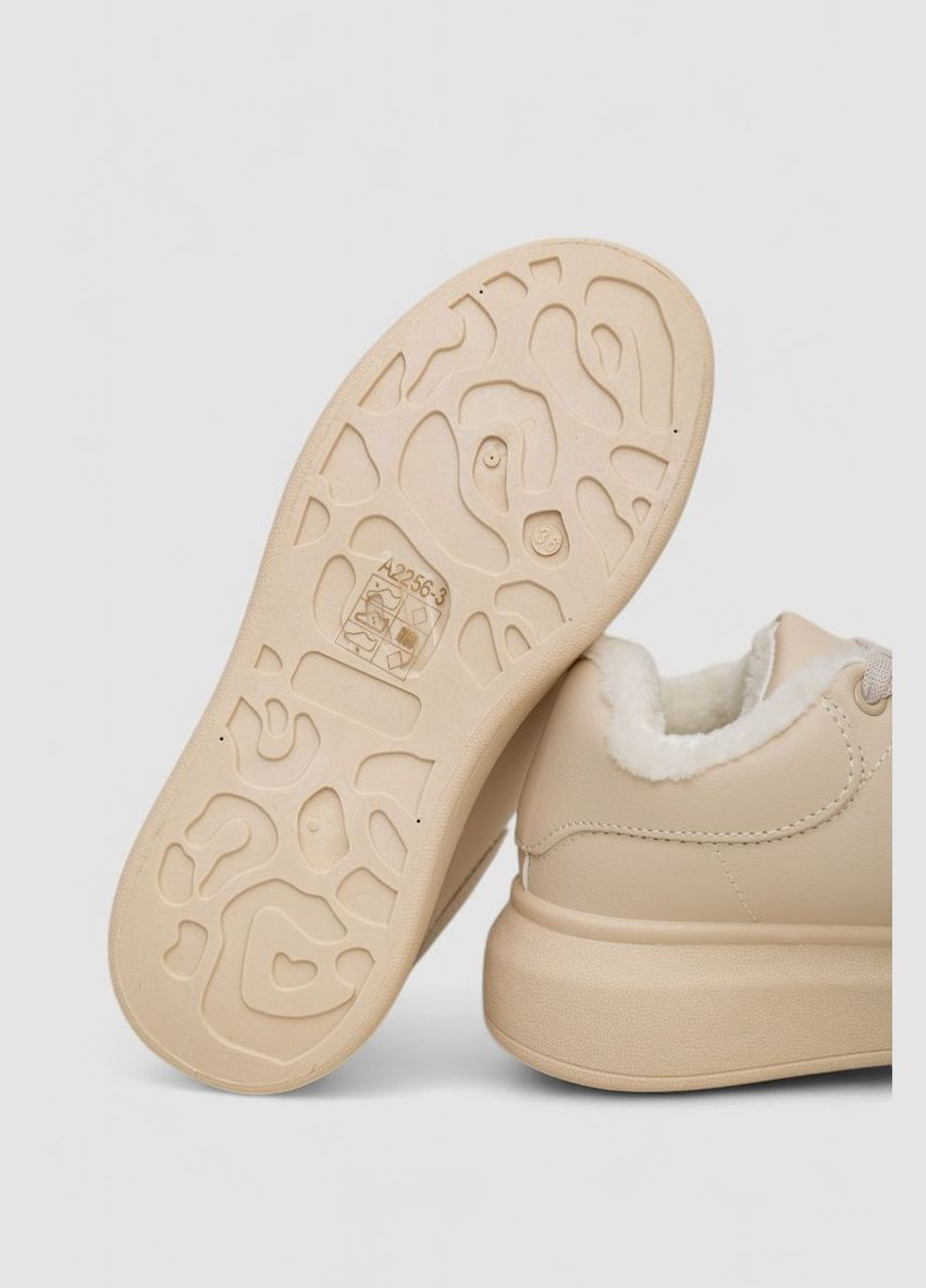 Кроссовки женские зимние на меху Ager 248RA2256 бежевые демисезоны (339597238)