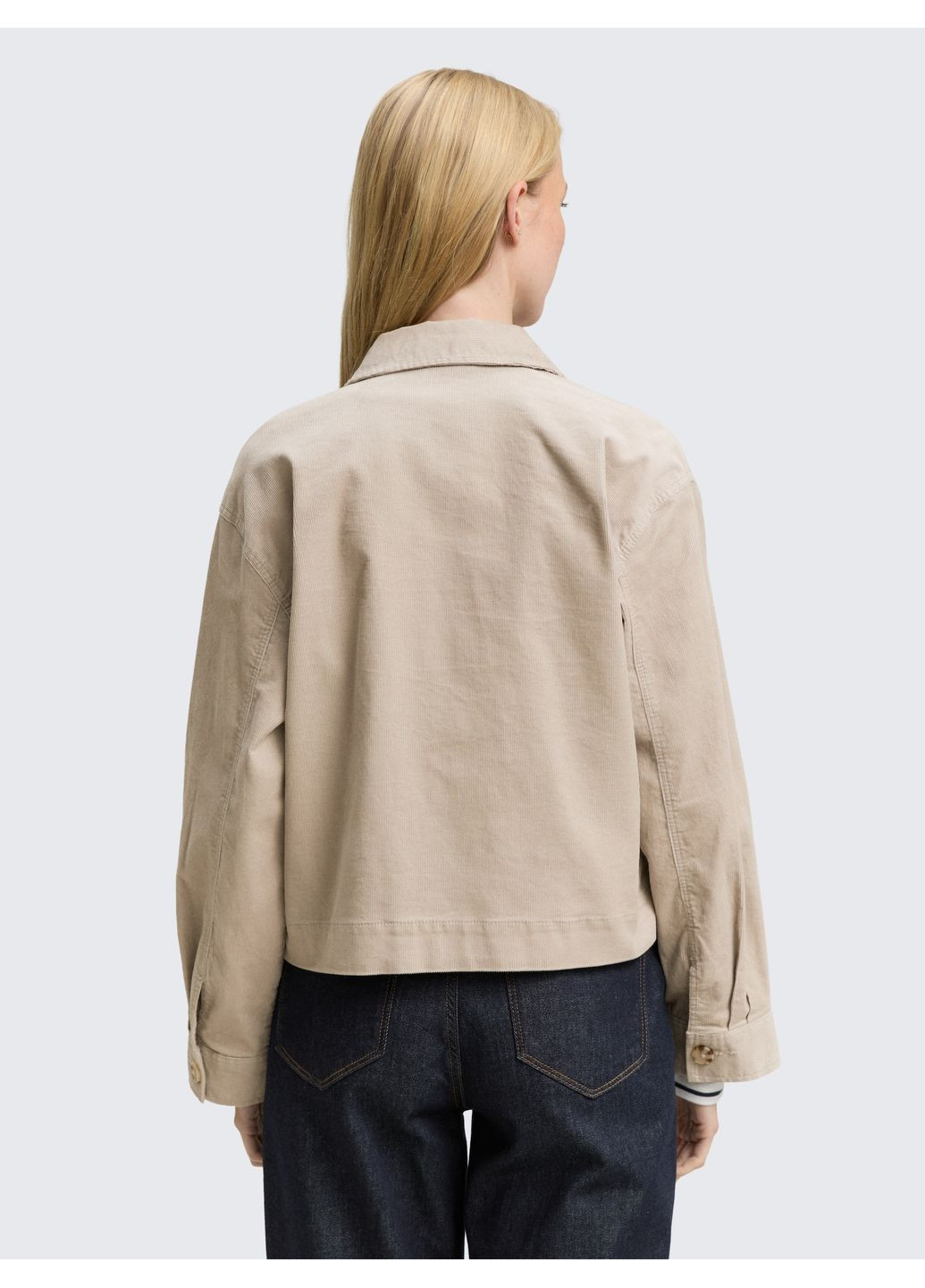 Бежевый женский жакет Tom Tailor однотонный - демисезонный