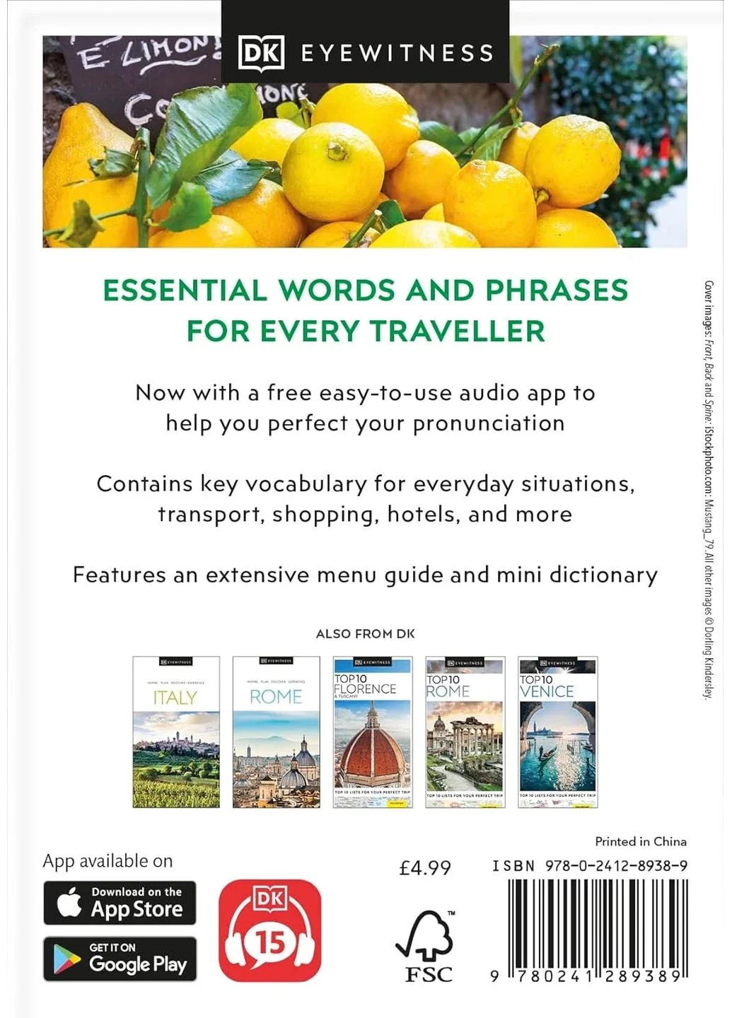 Eyewitness Travel Phrase Book Italian Dorling Kindersley (370391443)