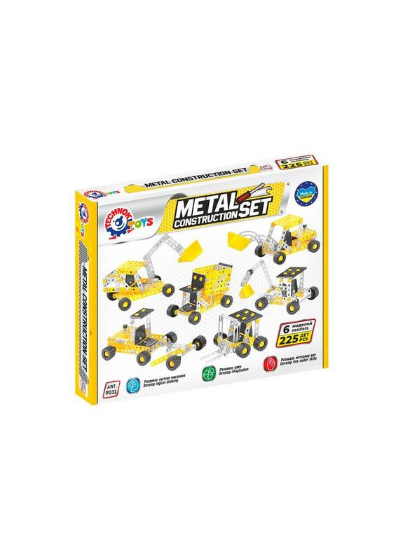 Дитячий металевий конструктор "Будівельний транспорт" 9031TXK 225 деталей ТехноК (314823937)