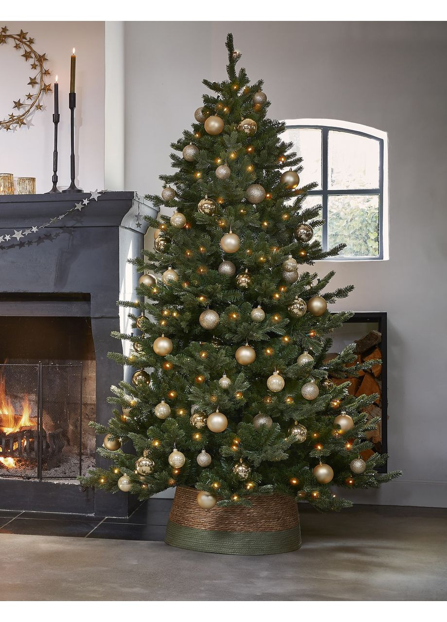 Елочные стеклянные шарики House of Seasons 26 шт шампань для новогодней елки декор для праздника ProDobro (367267620)