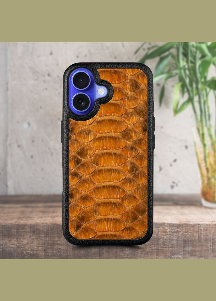 Шкіряна накладка ExBacker Python Scales для Apple iPhone 16 Коричневий (78239) Stenk (336212001)