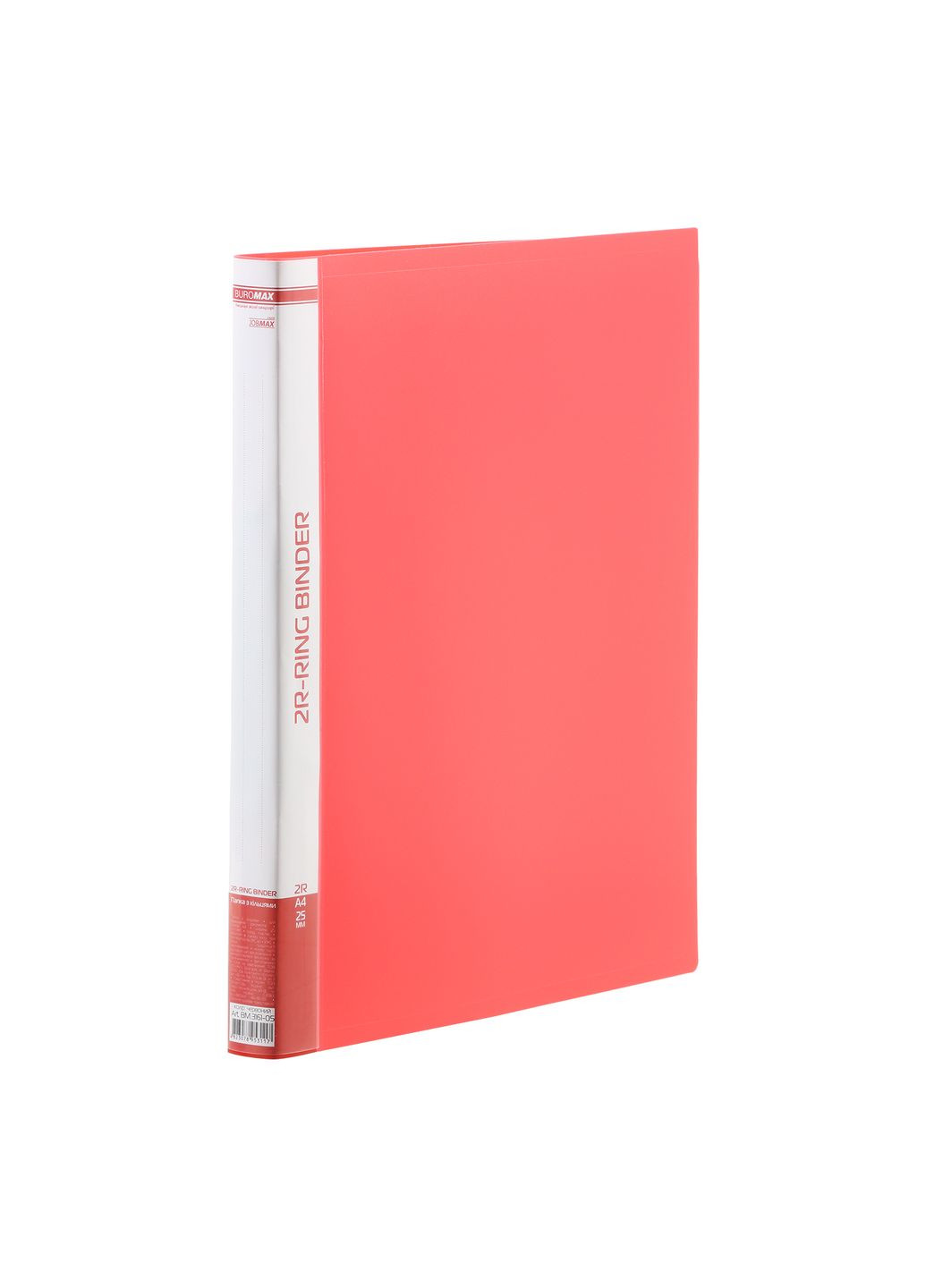 Папка пластиковая А4 с 2-мя кольцами 25мм, BM.3161-99 (4823078953094) Красный Jobmax (306903700)
