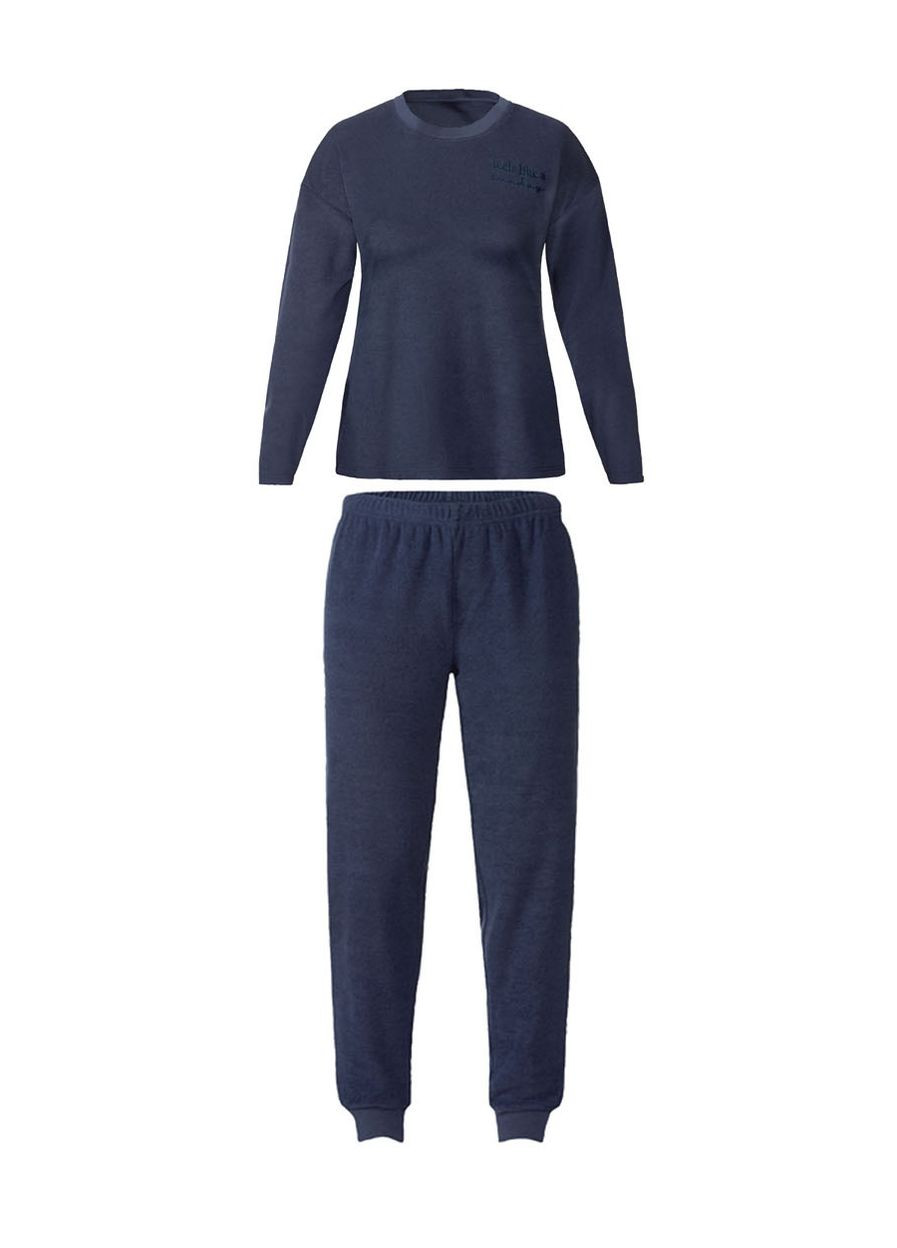 Темно-синяя пижама (лонгслив и штаны) для женщины 392105 Esmara