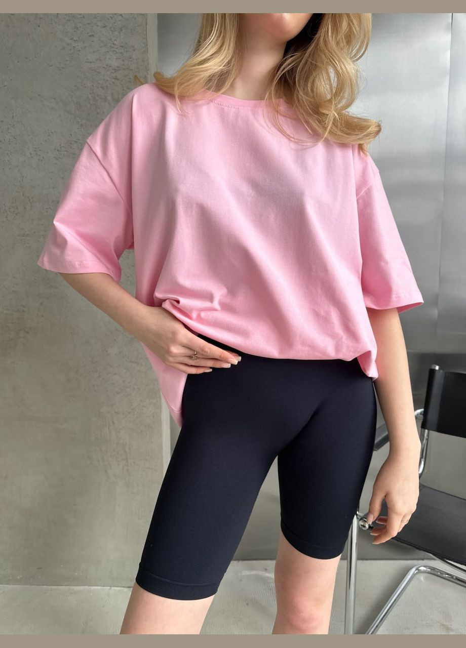 Женская базовая футболка цвет розовый р.42/46 452428 New Trend - (285711151)