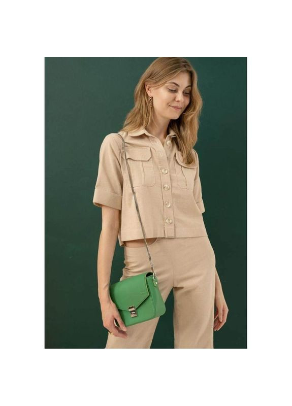 Сумка жіноча шкіряна через плече Yoko зелена The Wings (302008379)