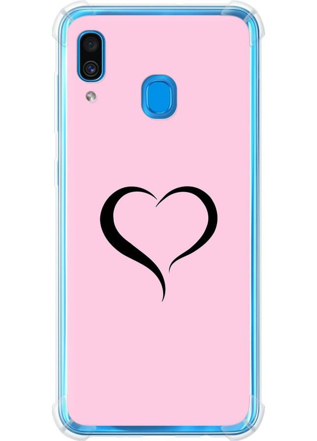 Силикон с усиленными углами чехол 'Сердце 1' для Endorphone Samsung Galaxy A20 2019 A205F (335051014)