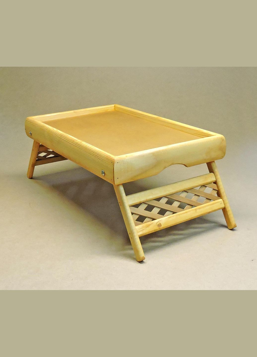 Столик-піднос для сніданку з дерева Юта каррі (СТП-001303) No Brand (327866986)