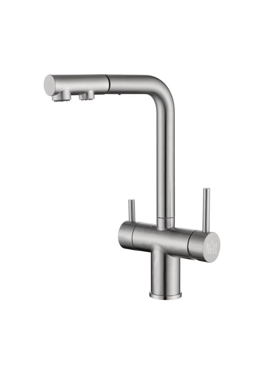 Комплект мийки на кухню та змішувача з нержавіючої сталі NS-7048 Nett (336933107)