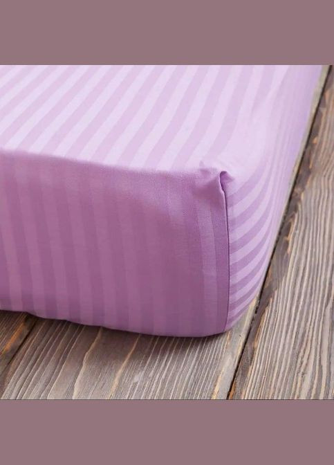 Комплект постельного белья из хлопка Страйп сатин Турция Евро 200 x 230 см (ВП1004В-22) No Brand (306634104)