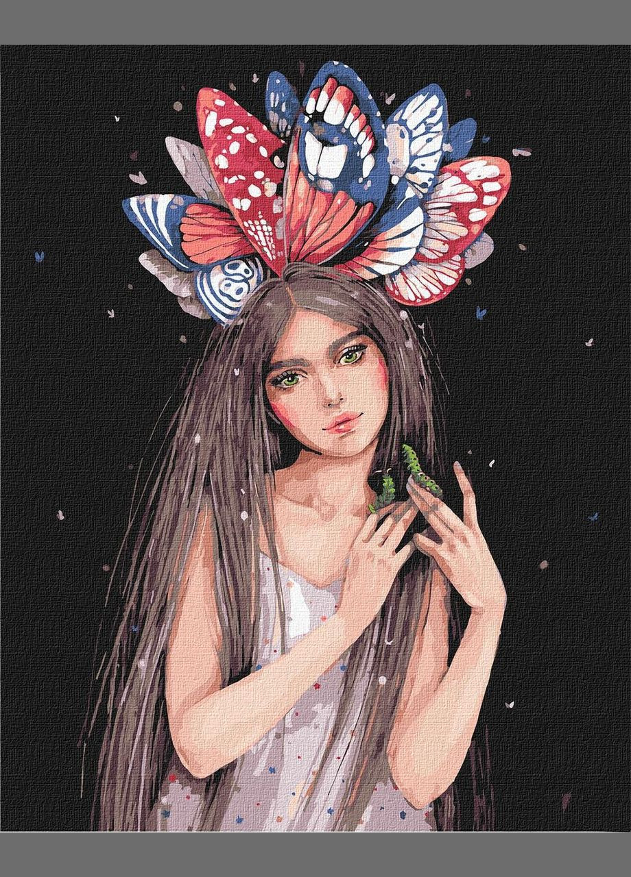 Картина по номерам Краски бабочек. Люди 40*50 см KHO 4996 Ідейка (362534084)