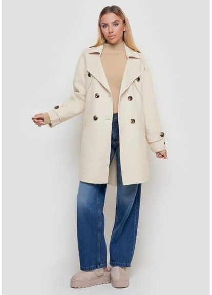 Білий Пальто-сорочка з подвійної тканини 64-1007-95-SA Білий SAM Samange