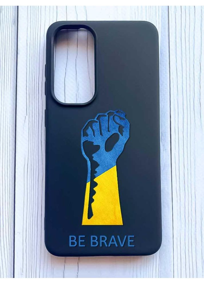 Матовий чорний чохол на Samsung Galaxy A35 (A356) Відвага Україна (принт 43) Creative (355396376)