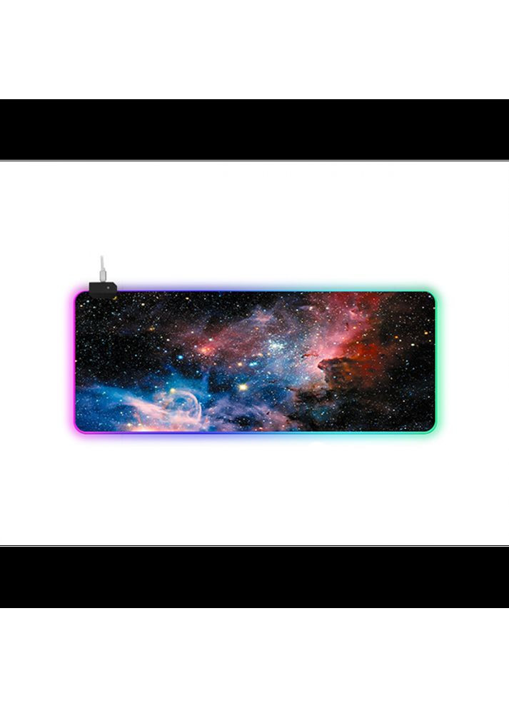 Игровая поверхность для компьютерной мыши и клавиатуры RGB с подсветкой коврик на стол нескользящий 80х30 см G-612 UKC (367958459)