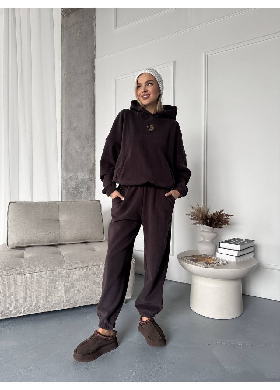 Женский спортивный костюм из двустороннего флиса: худые с фиксаторами и брюки. MonCher (370641038)