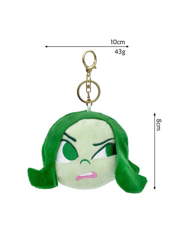 Мыслями наизнанку брелок плюшевый Inside Out Отвращение инсайд брелок на ключи, на сумку 8см Shantou (302318804)