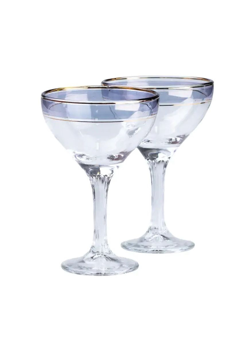 Набор бокалов для коктейлей 2 штуки по 290 мл, синие HP545 TS Kitchen (370708013)