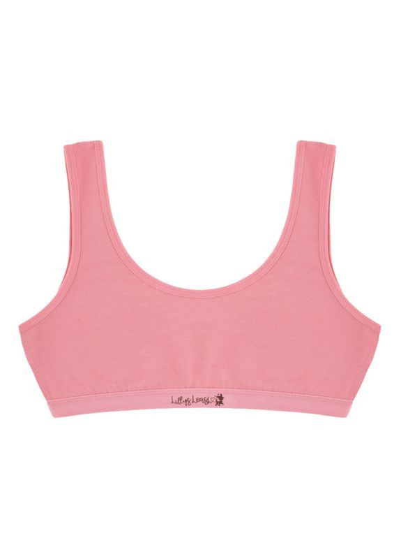 Светло-красный подростковый топ с надписью на широких бретельках Donella хлопок