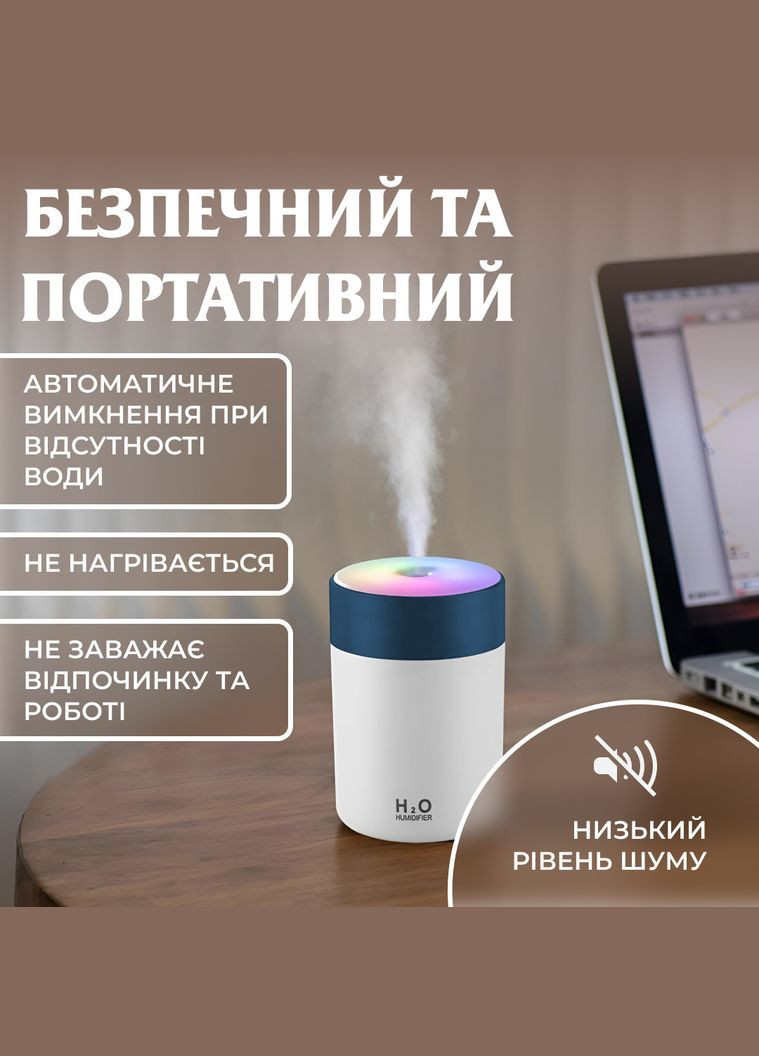 Зволожувач повітря USB Colorful Humidifier 300ml Happy Life (302020405)