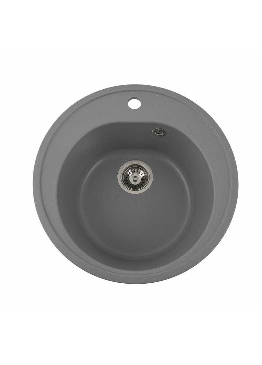 Гранитная мойка для кухни LUNA 510 матовая Серый металлик Valeso (336932762)