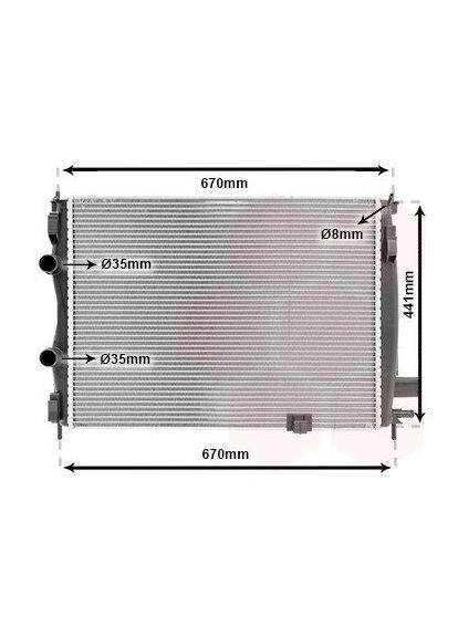 Радиатор охлаждения NISSAN QASHQAI (2007) 1.5 DCI (выр-во ) Van Wezel (366118556)