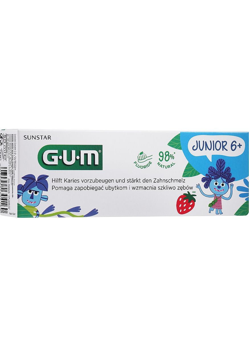 Зубная паста-гель для подростков со вкусом клубники Junior 50ml (1109523-122096) GUM (368882652)