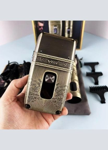 Набір триммер та бритва шейвер V-649 для стрижки волосся гоління догляду за бородою вусами VGR (297332242)