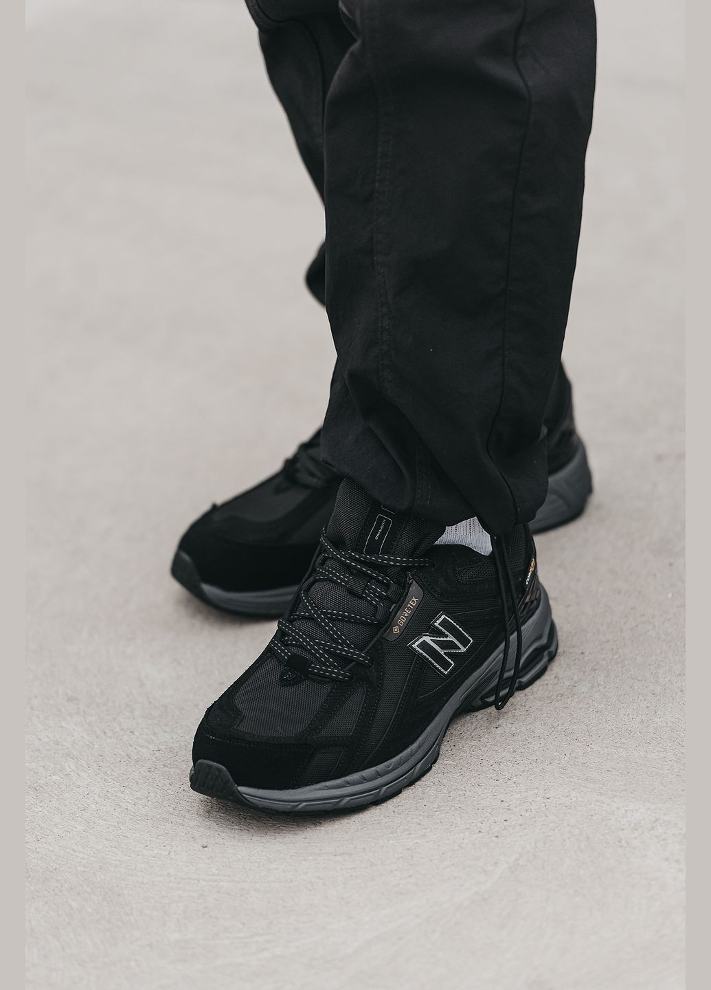 Черные зимние кроссовки зимние мужские new balance 1906r winter black grey fur gore-tex | нью беланс 1906r черные серые с мехом No Brand