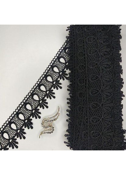 Кружево макраме 5см (20м) Цвет - Черный (01-Y10495-10) Plus-plus (352751449)