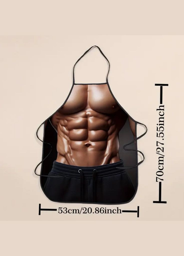 Фартух з приколом з торсом 53 на 70 см різнобарвний Jannet Фартух (341828960)