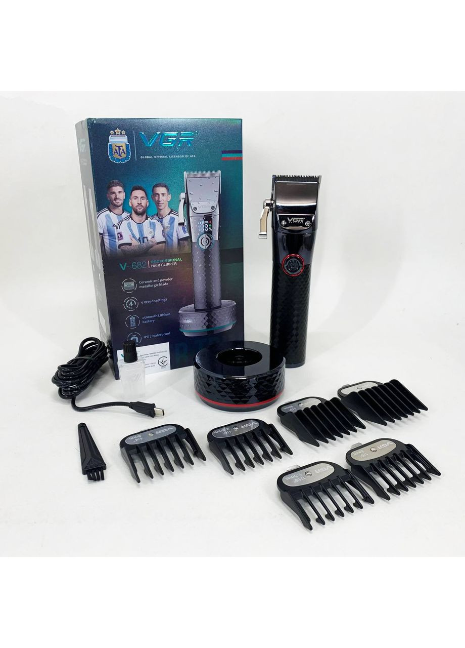 Професійна бездротова машинка для стрижки V-682 RED тример для волосся VGR (368559781)