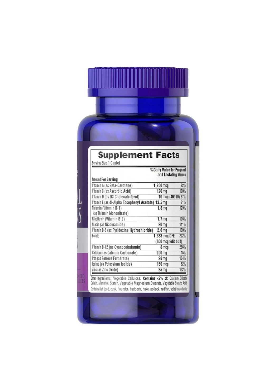 Вітаміни та мінерали Prenatal Vitamins, 100 каплет Puritans Pride (294930143)