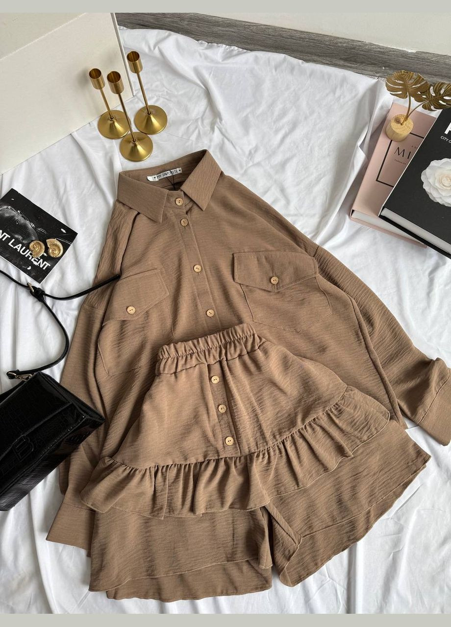 Костюм: шорты-юбка + рубашка Adelante (323136177)