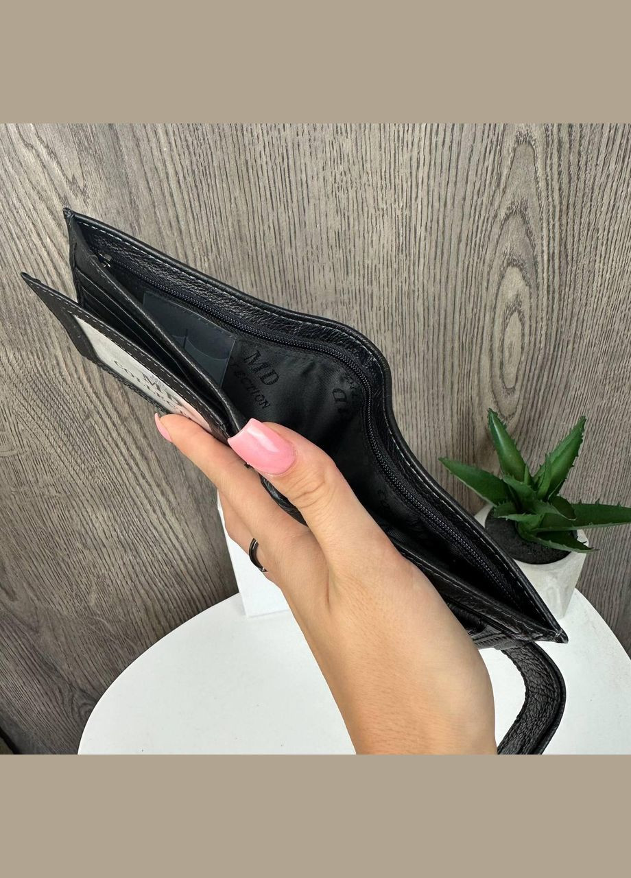 Мужской кожаный кошелек портмоне люкс качество Турция черный MD (336551918)