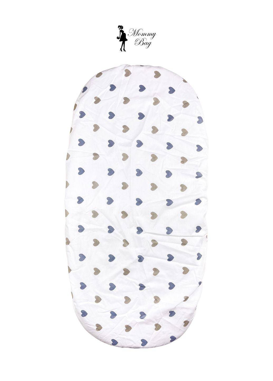 Набор 3в1 в КОЛЯСКУ №28 Сердечки серо-золотые с пледом RoyalBaby (335081808)