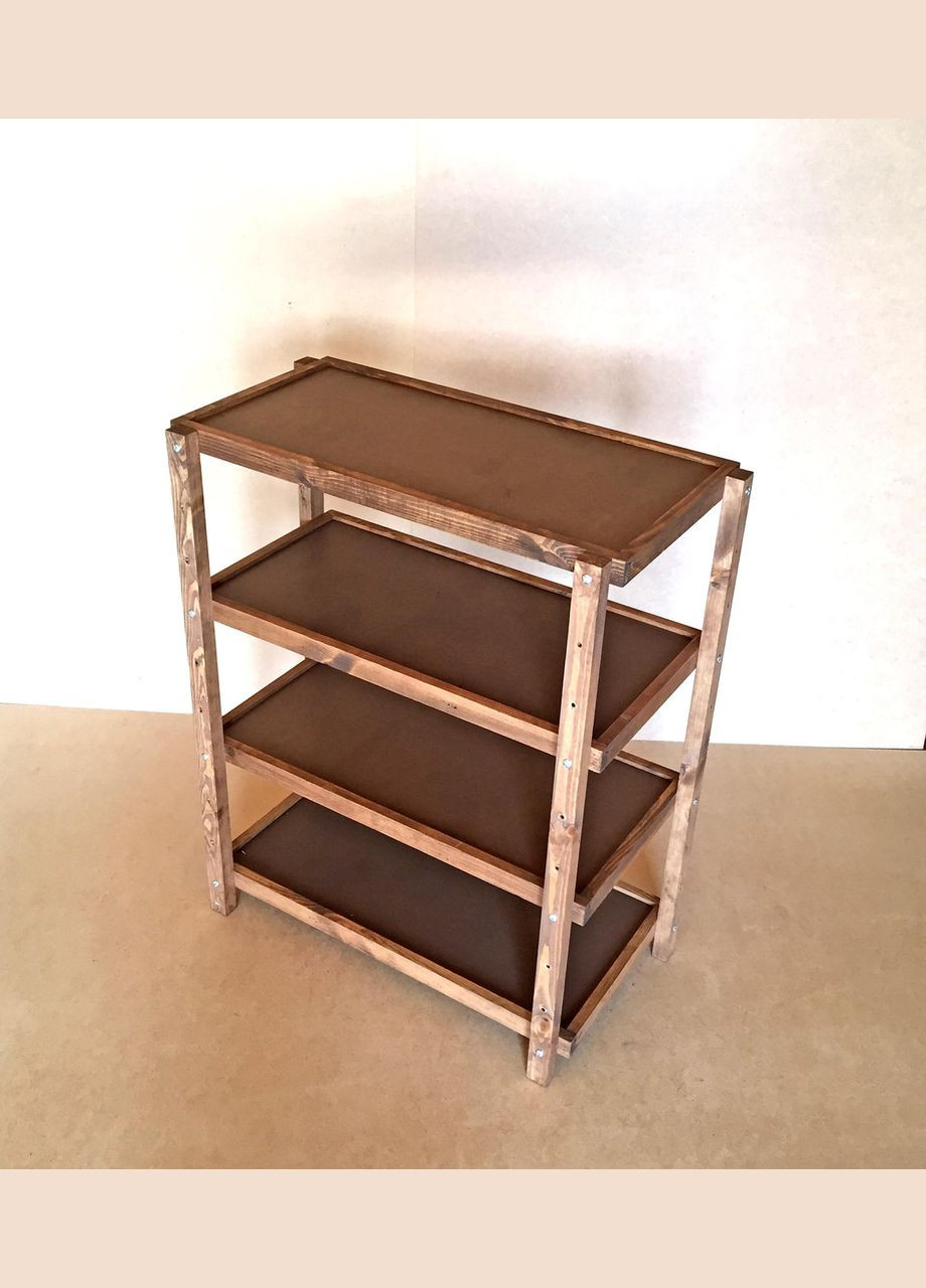 Этажерка разборная из дерева Честер 4 полки 40х80х100 капучино (ЭТЖ-844080100) No Brand (327850182)