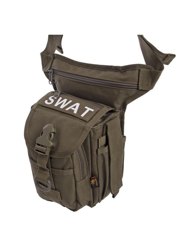 Сумка тактическая на бедро SILVER SWAT (нейлон, оксфорд 900D, р-р 28х27х10см, 7л, Оливковый) (TY-229_Оливковый) SILVER KNIGHT (361436437)