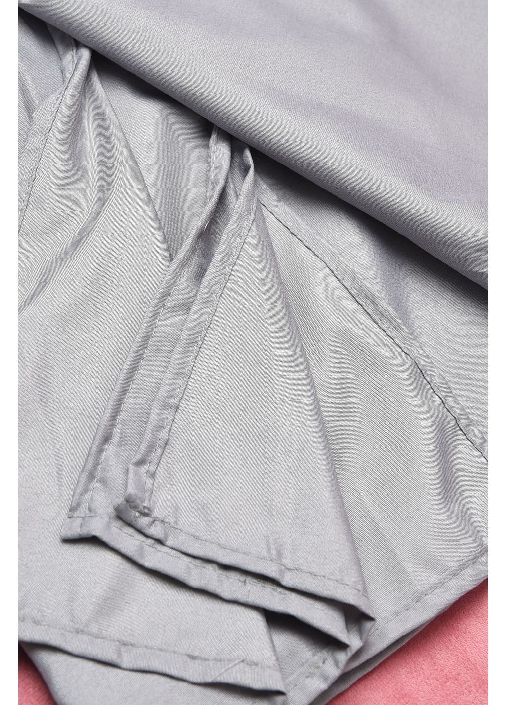 Комплект постельного белья полуторный с принтом серого цвета Let's Shop (317241584)