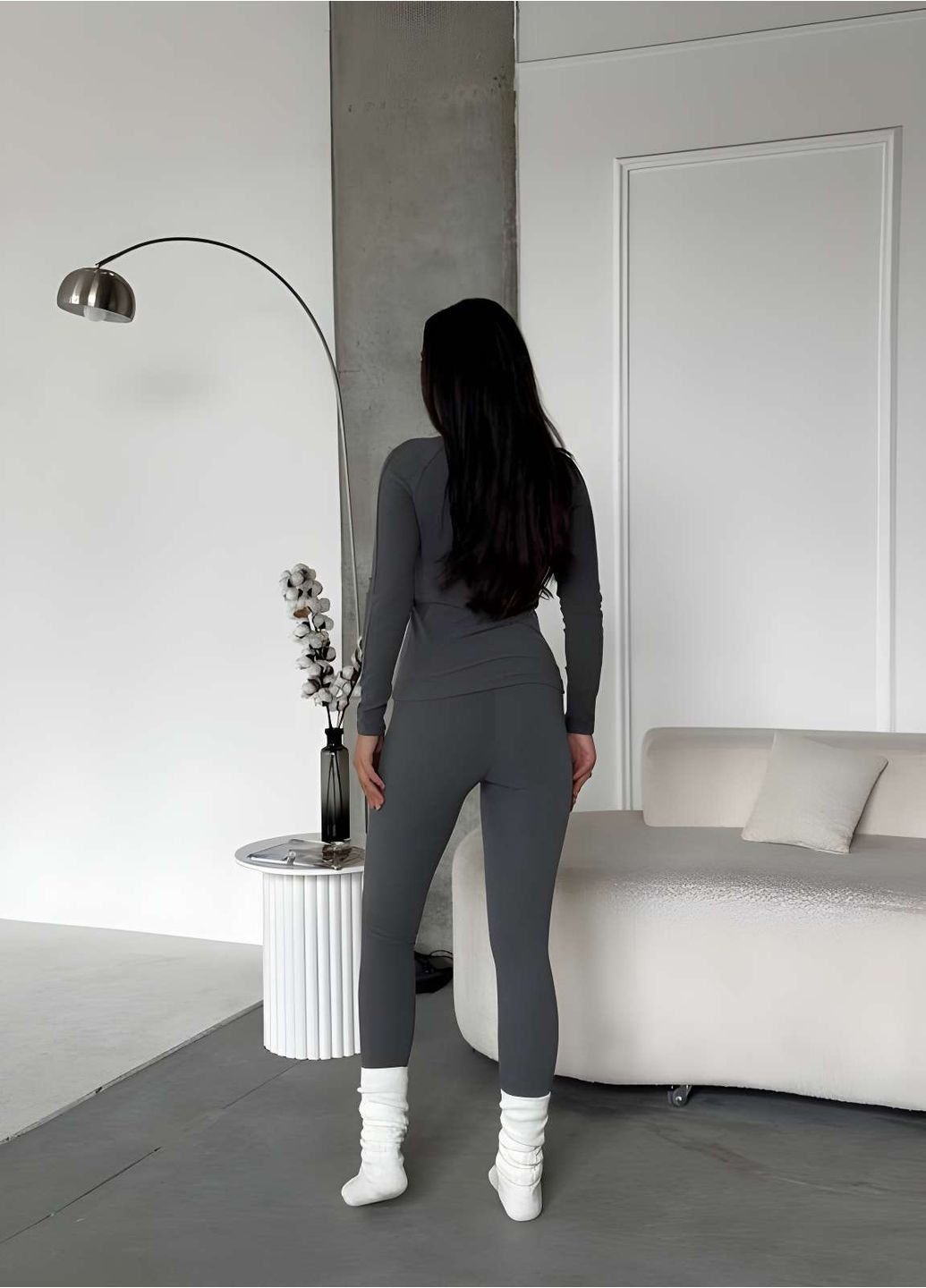 Женское теплое термобелье термокомплект черный черный Україна (366869013)