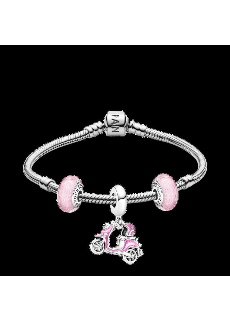 Серебряный шарм для браслета Пандора "Розовый Скутер" 791057C01 Kabluchka (355347713)