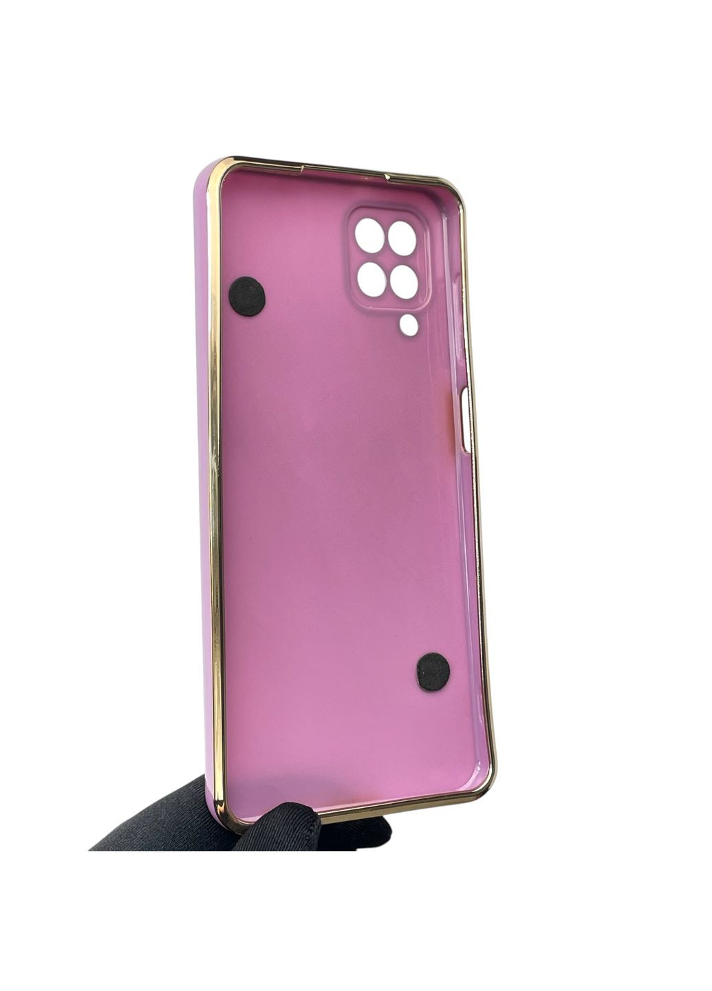 Чохол для телефона Galaxy M12 (SM-M127F) жіночій із ремінцем з прикрасами та золотою окантовкою на самсунг м12 чорничний gs1 Samsung (366387283)