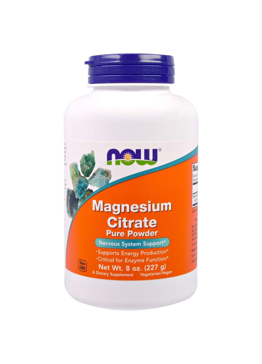 Магния цитрат, Magnesium Citrate,, 100% чистый порошок, 227 г Now Foods (351383363)