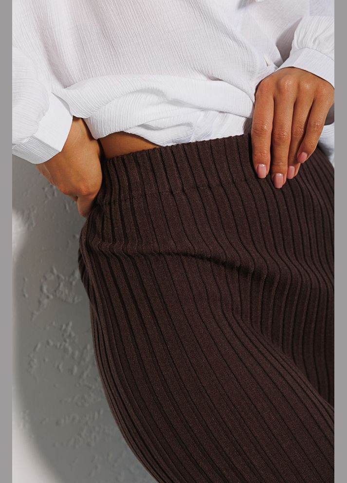 В`язана довга спідниця рожева в широкий рубчик Arjen (294906729)